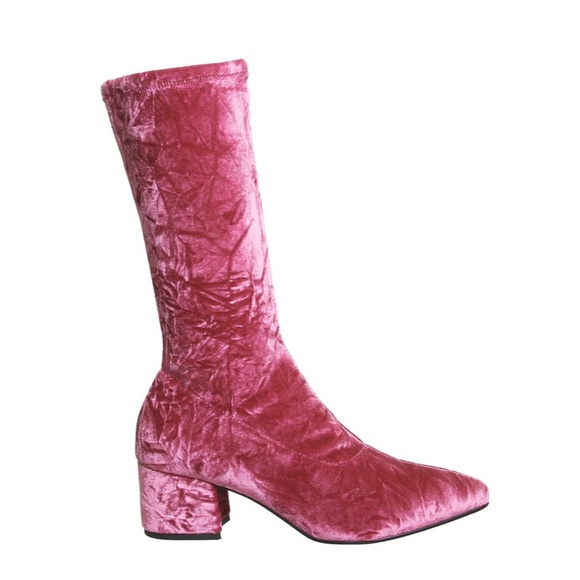Vagabond Shoemakers NWOT pink velvet Mya boot - Picture 4 of 10